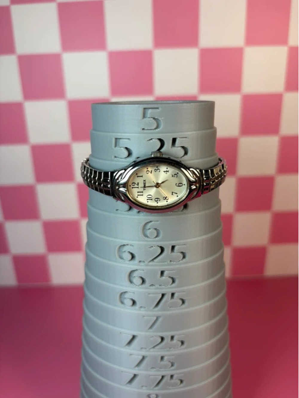 Vintage Silver Stretch Band Timex Watch